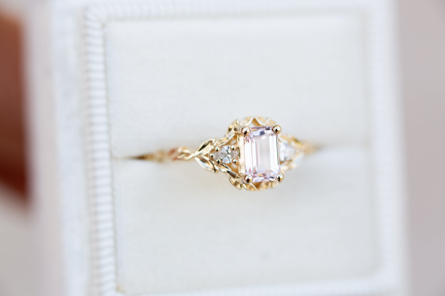 The Evelyn setting with lab pink sapphire – Oore jewelry