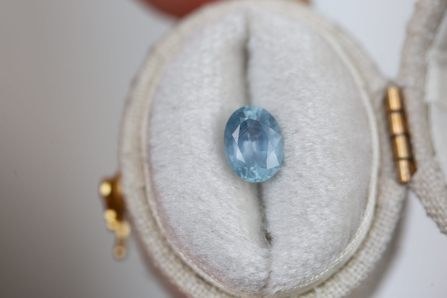 1.34ct oval opaque light blue sapphire