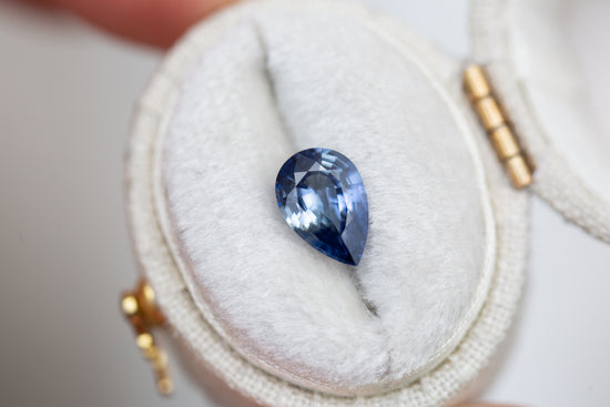 1.44ct pear blue sapphire