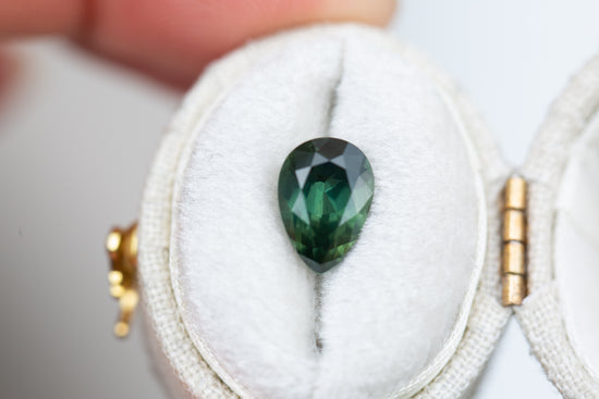 2.47ct pear green sapphire