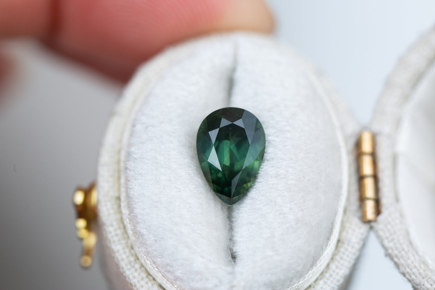 2.47ct pear green sapphire