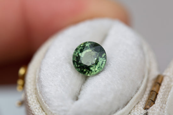 2.46ct round green sapphire