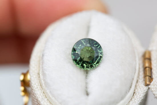 2.46ct round green sapphire