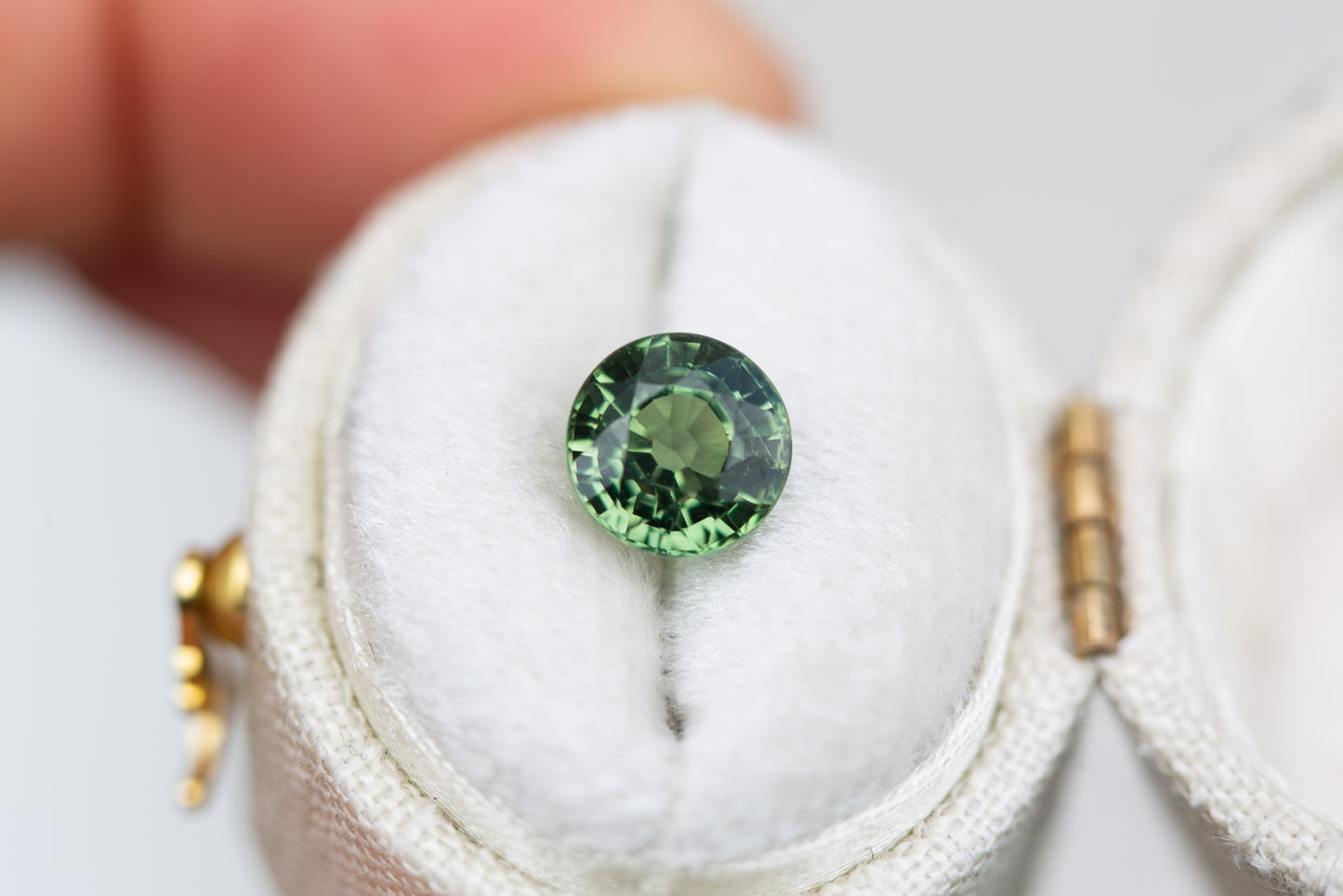 2.46ct round green sapphire
