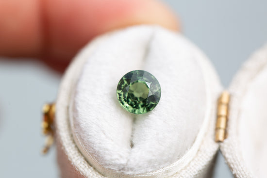 2.46ct round green sapphire