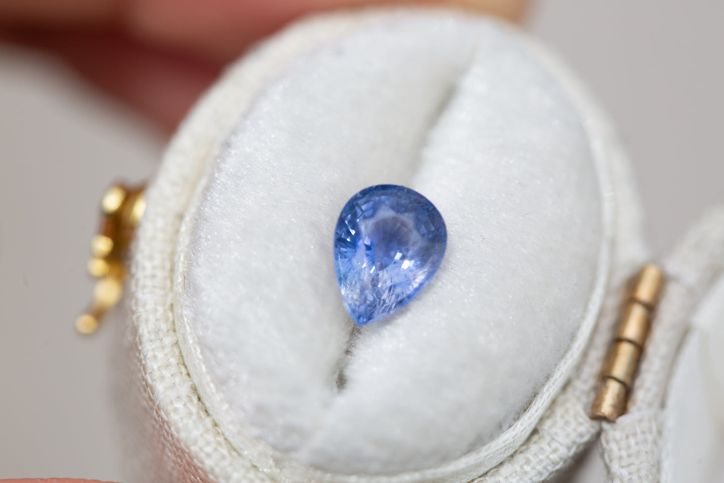 1.67ct pear periwinkle sapphire