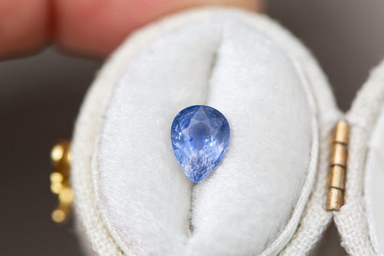1.67ct pear periwinkle sapphire