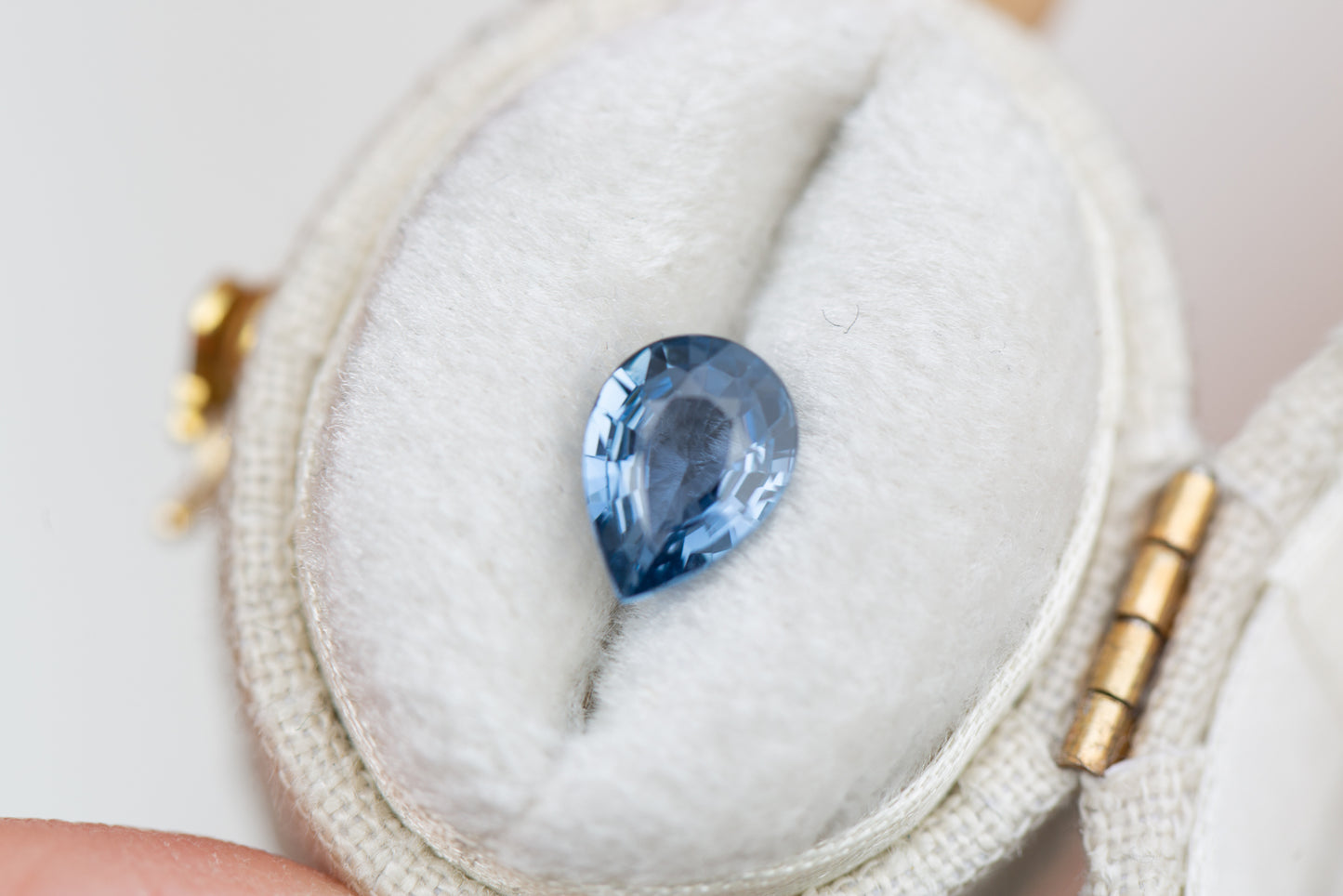 1.26ct pear medium blue sapphire