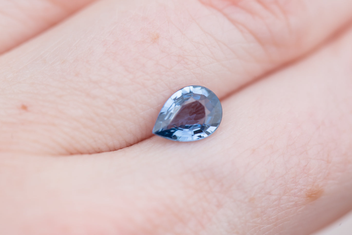 1.26ct pear medium blue sapphire