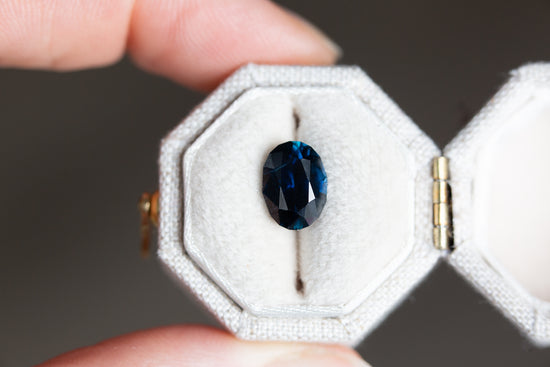 2.61ct oval deep blue sapphire