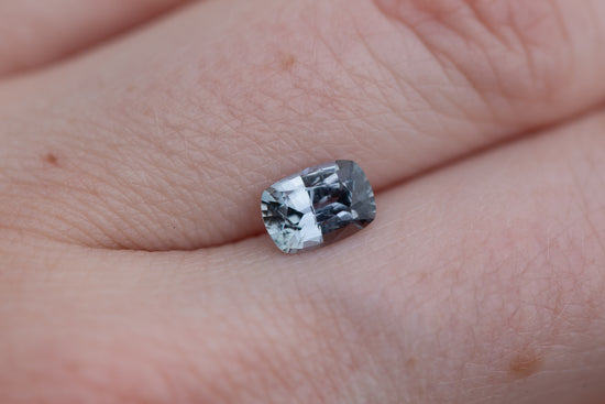 Load image into Gallery viewer, 1.3ct cushion cut grey sapphire
