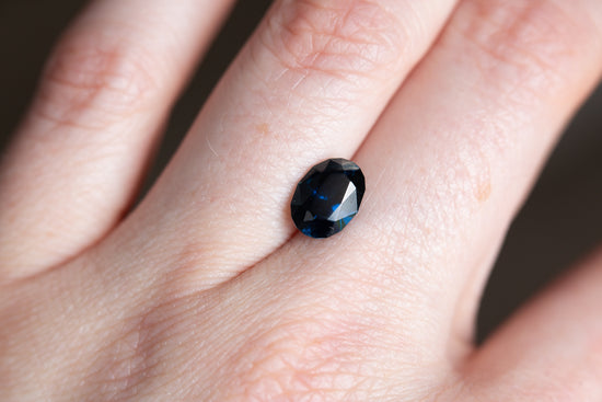 2.61ct oval deep blue sapphire