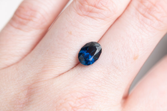 2.61ct oval deep blue sapphire