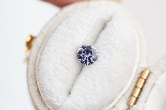 ON HOLD .5ct round grey lavender/purple sapphire