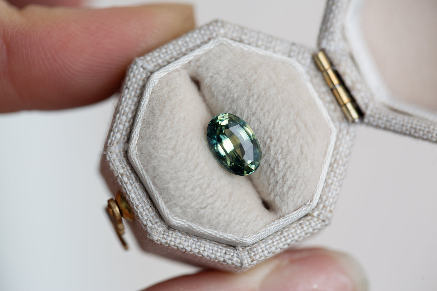1.76ct green teal Australian sapphire