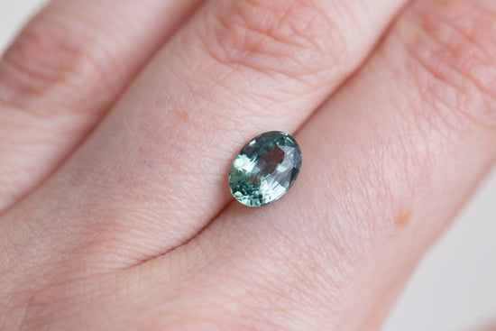 2.01ct oval teal sapphire