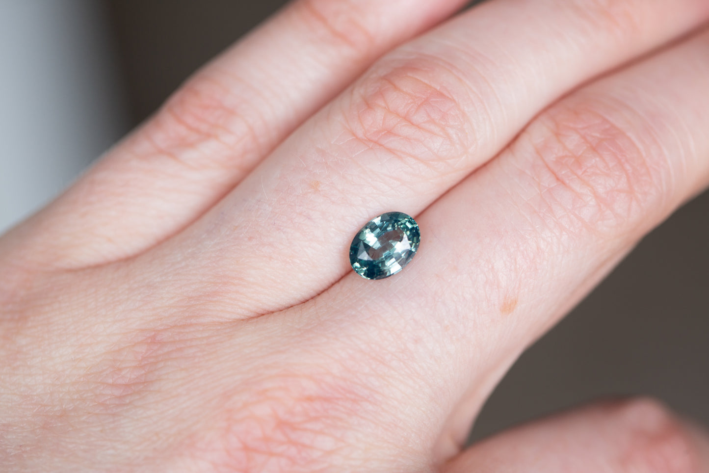 2.01ct oval teal sapphire