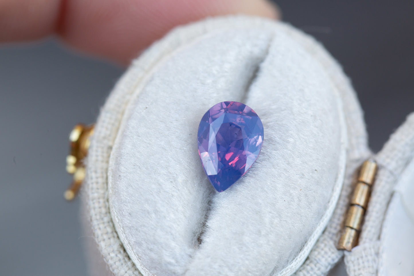 1.81ct pear opalescent purple pink sapphire