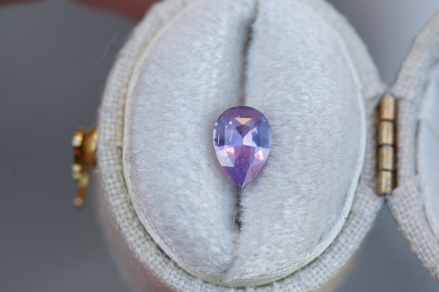 1.05ct pear opalescent pink purple sapphire
