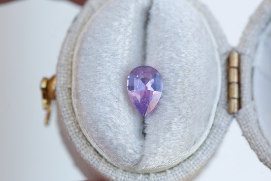 1.05ct pear opalescent pink purple sapphire