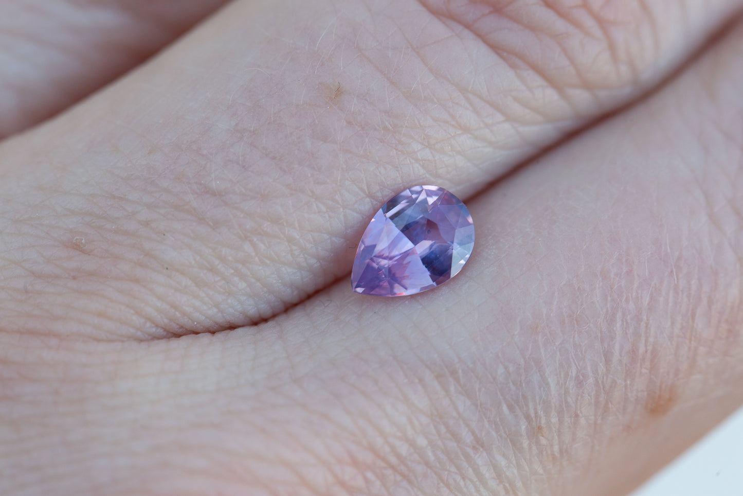 1.05ct pear opalescent pink purple sapphire