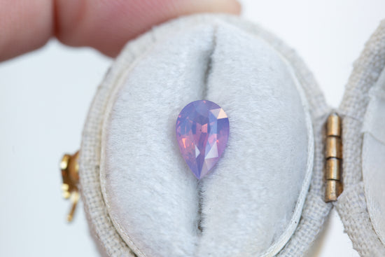 1.52ct pear opalescent purple pink sapphire