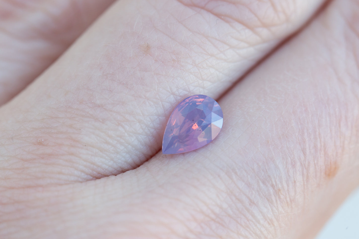 1.52ct pear opalescent purple pink sapphire