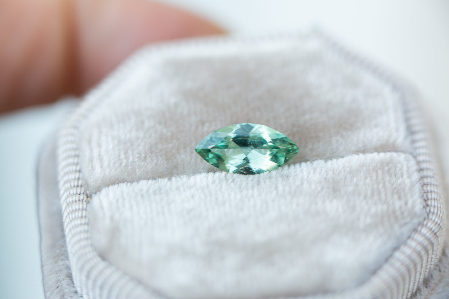 ON HOLD 1.32ct marquise green Montana sapphire