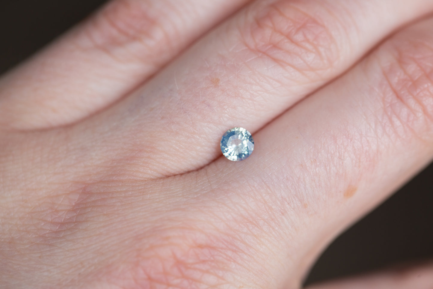 .57ct round opalescent blue sapphire