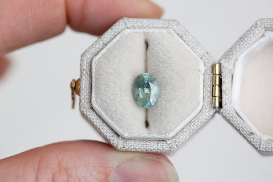 1.35ct oval teal Montana sapphire