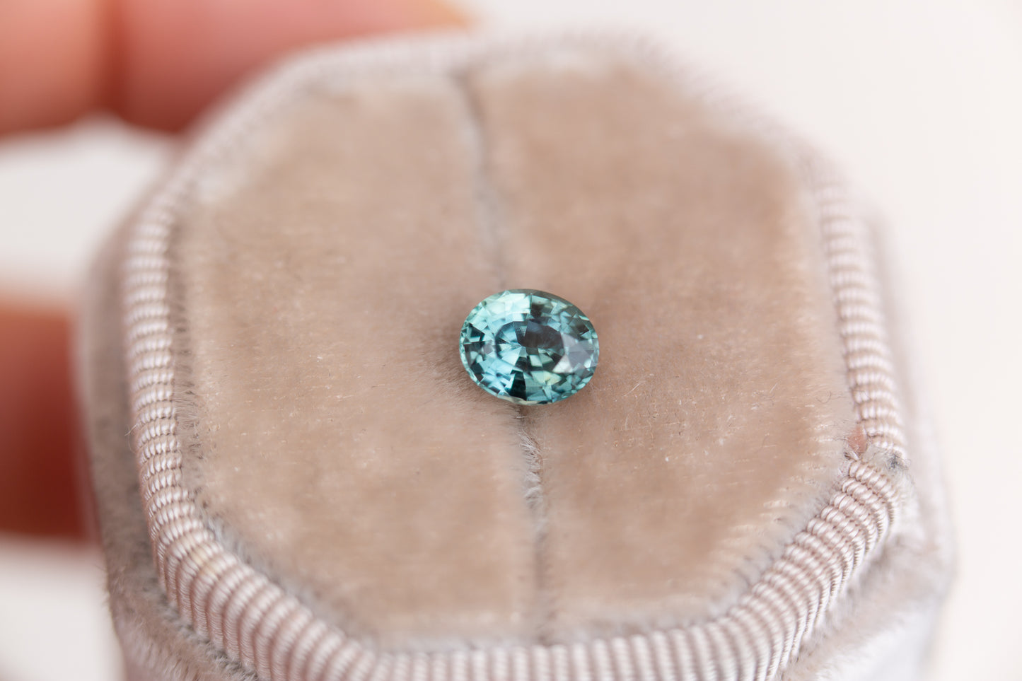 1.34ct oval blue green sapphire