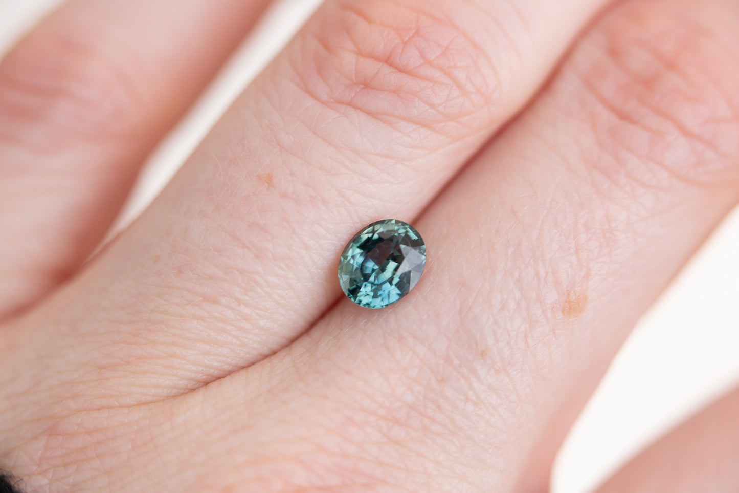 1.34ct oval blue green sapphire