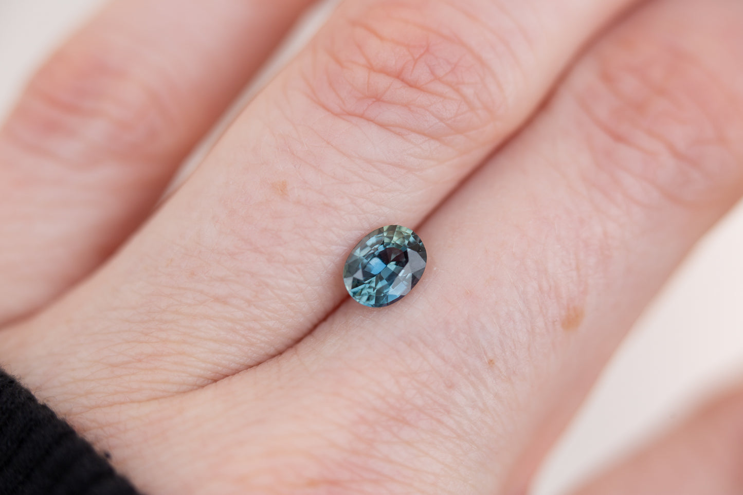1.11ct oval blue green sapphire