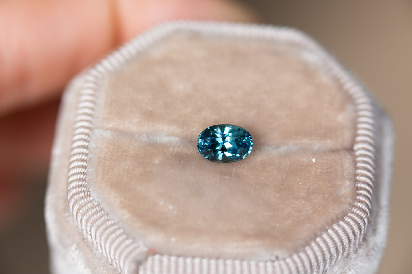 1.22ct oval blue green sapphire