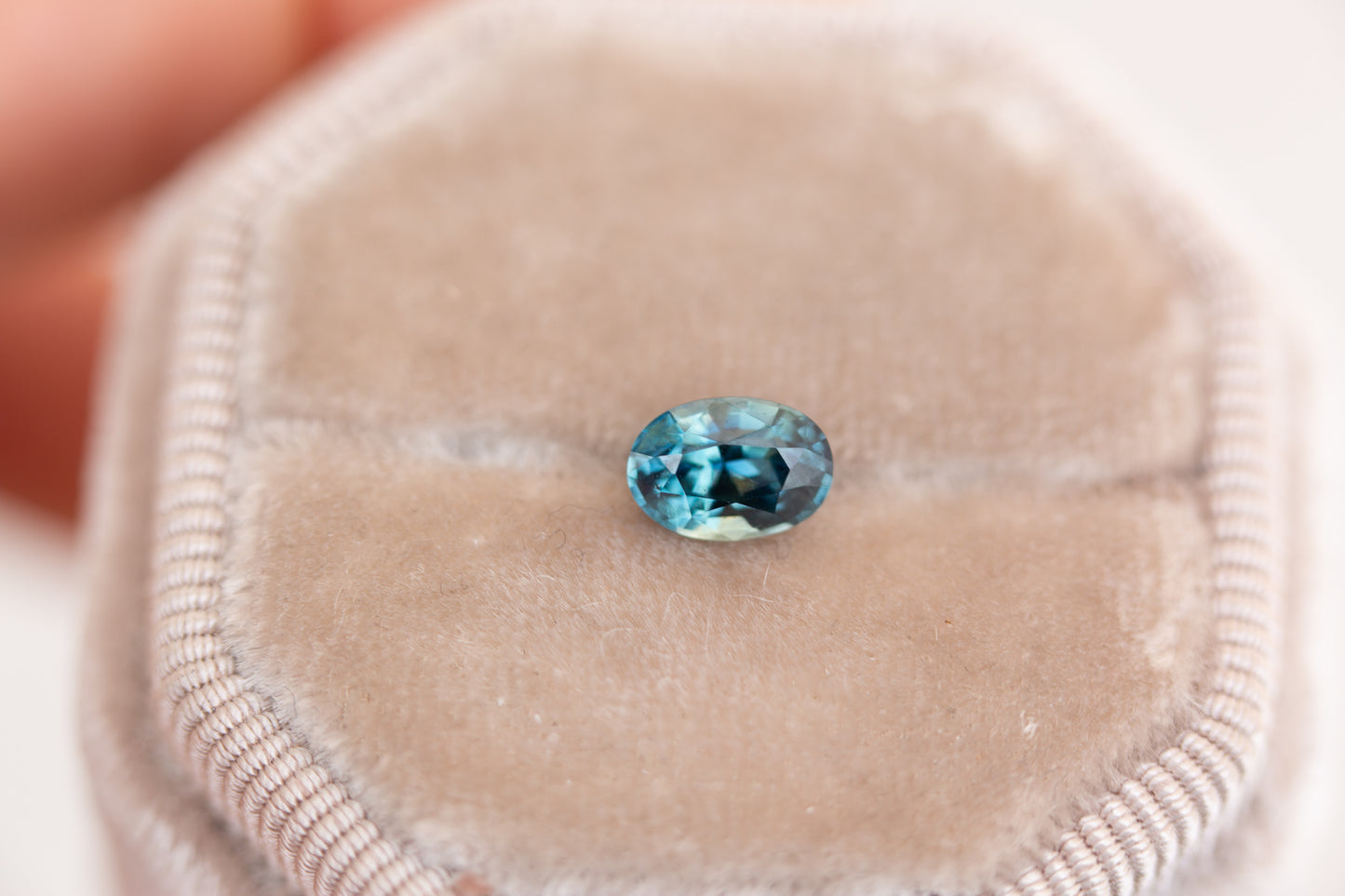 1.22ct oval blue green sapphire