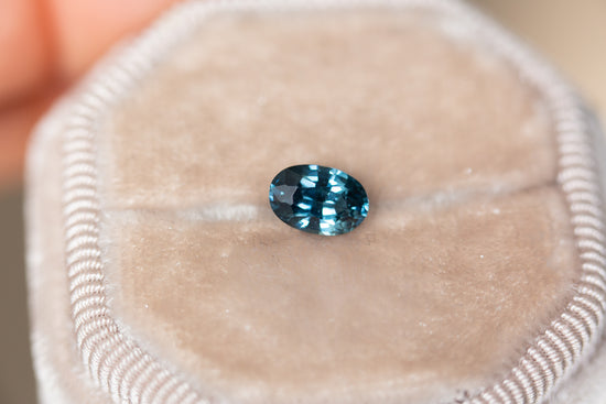 1.15ct oval blue teal sapphire