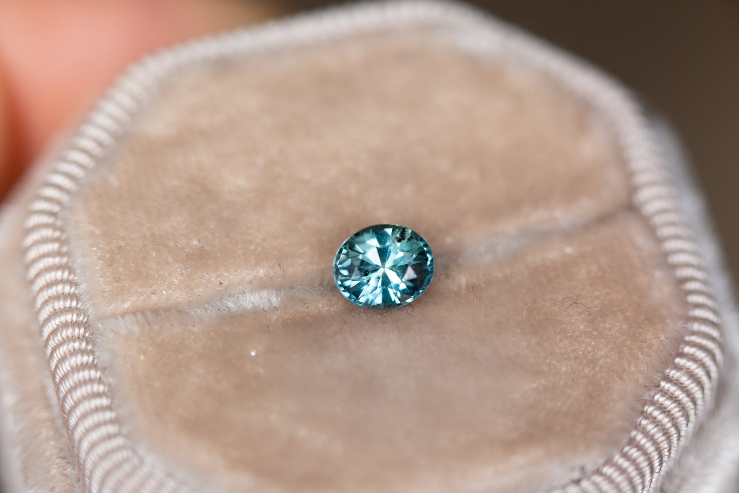 1.05ct oval blue teal sapphire