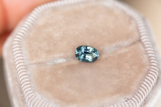 1.01ct oval blue green sapphire