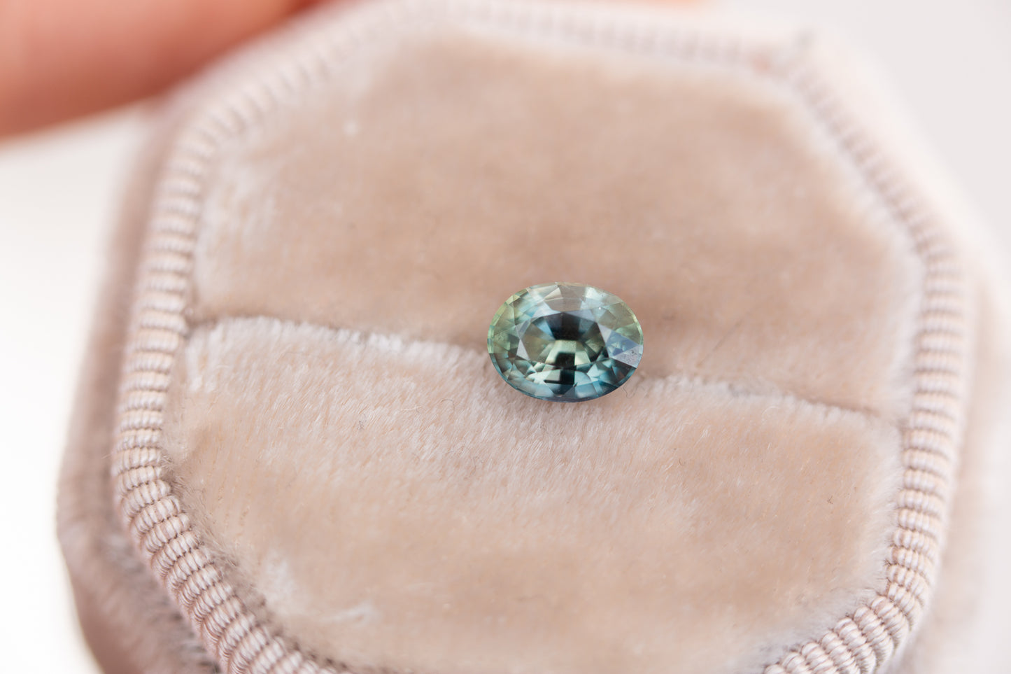 1.35ct oval green teal sapphire