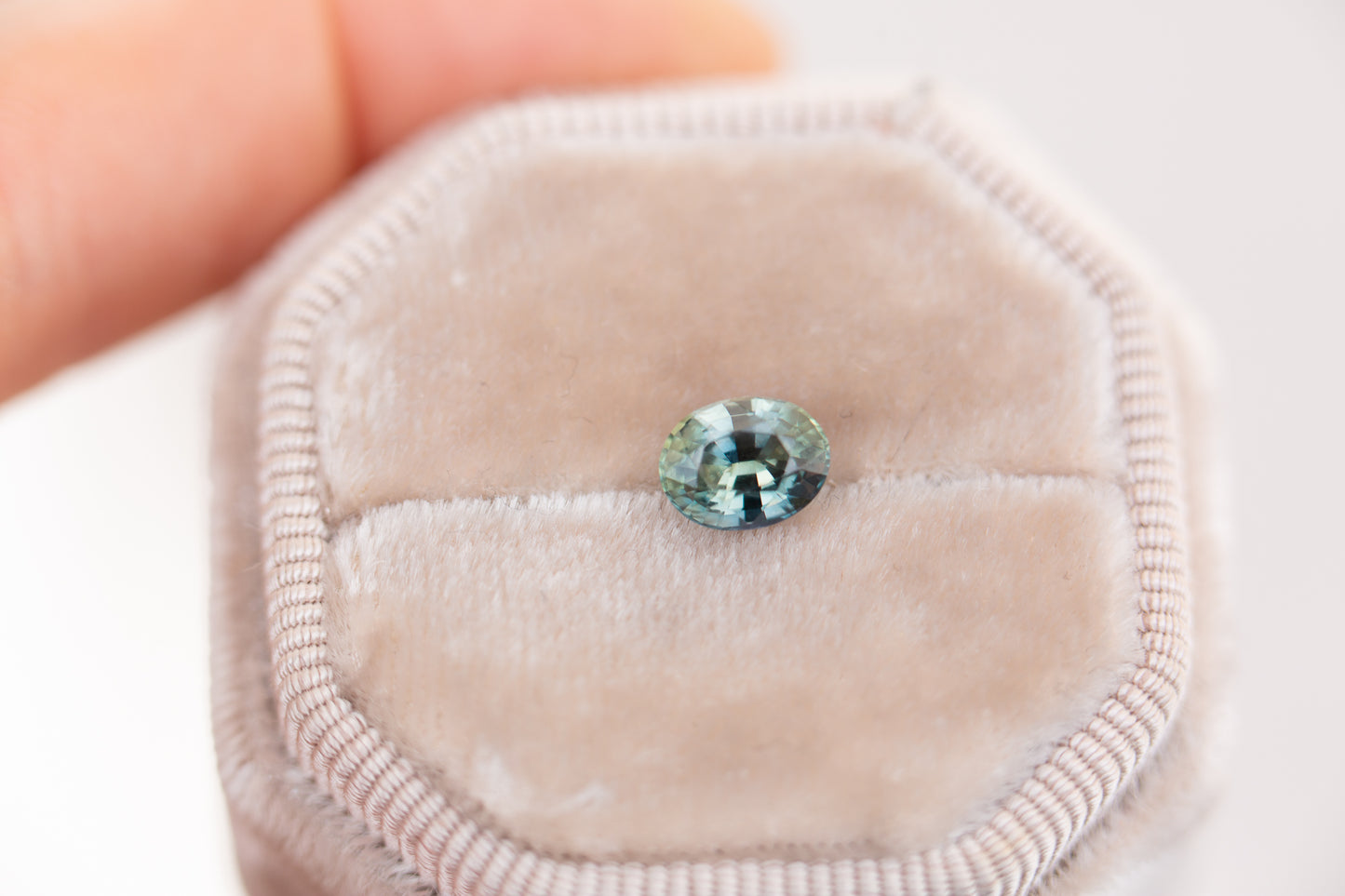 1.35ct oval green teal sapphire