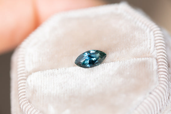 1.06ct marquise blue green sapphire