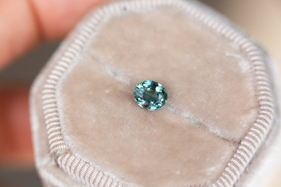 1.08ct green blue oval sapphire