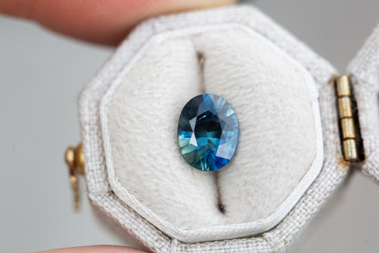 2.15ct oval blue teal sapphire