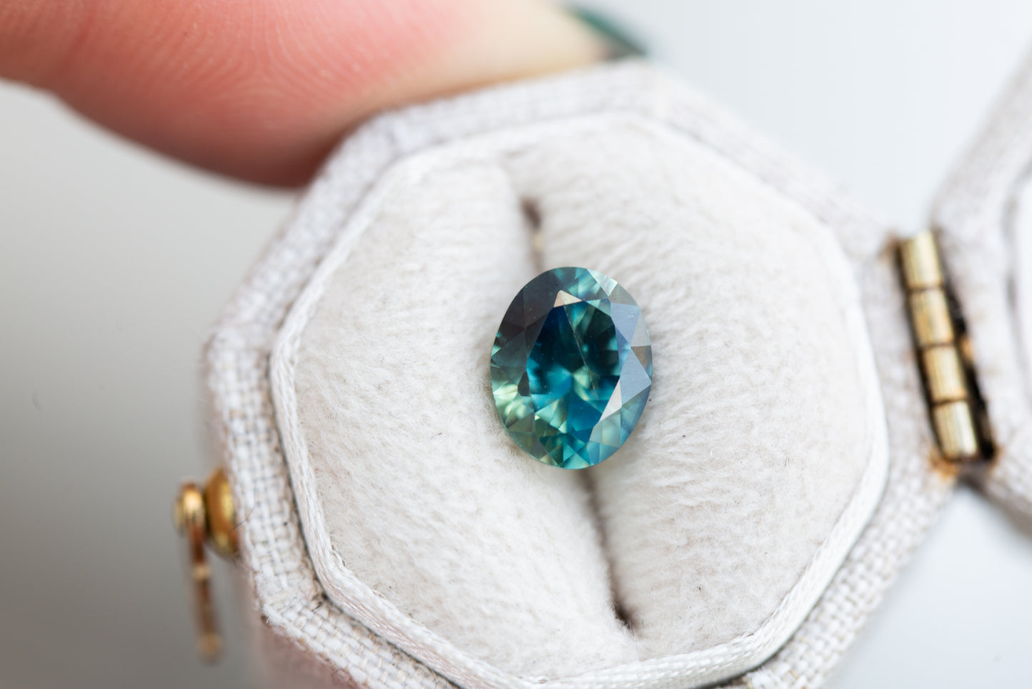2.29ct oval deep teal blue sapphire
