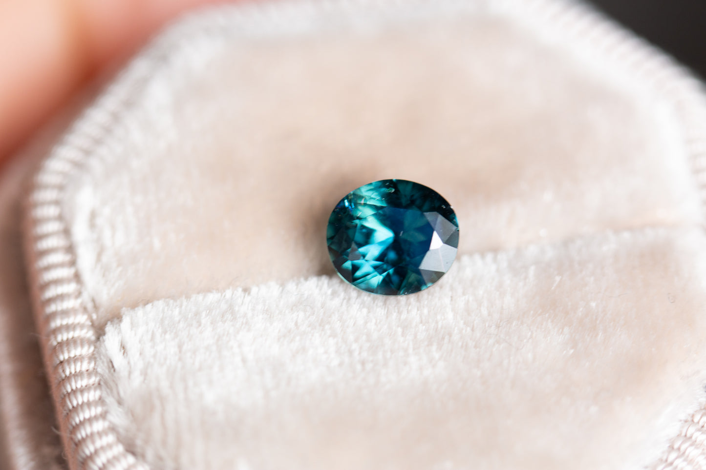 1.7ct blue green sapphire