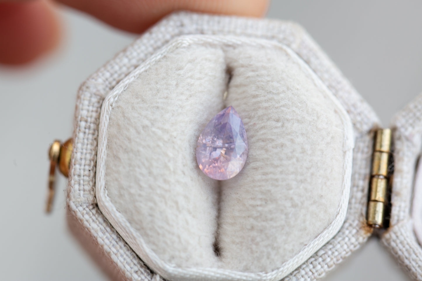 .97ct pear opalescent pink purple sapphire
