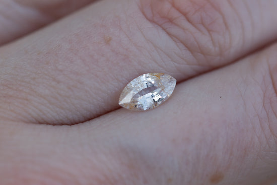 1.18ct marquise yellow/clear sapphire