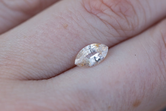 1.18ct marquise yellow/clear sapphire