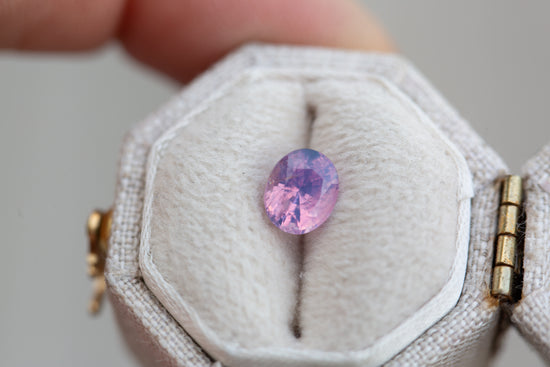 1.23ct oval opalescent pink purple sapphire