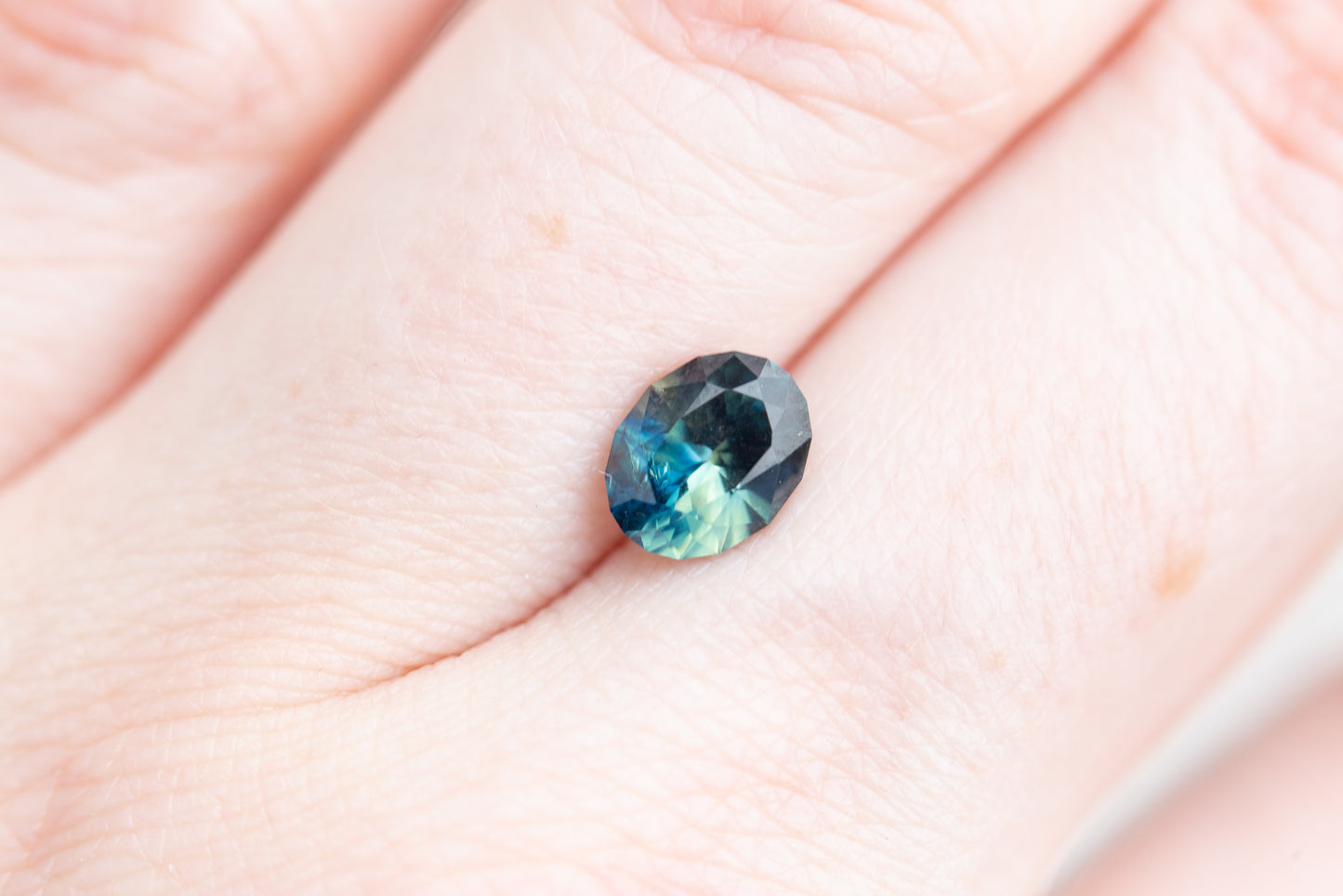 1.75ct oval blue green sapphire